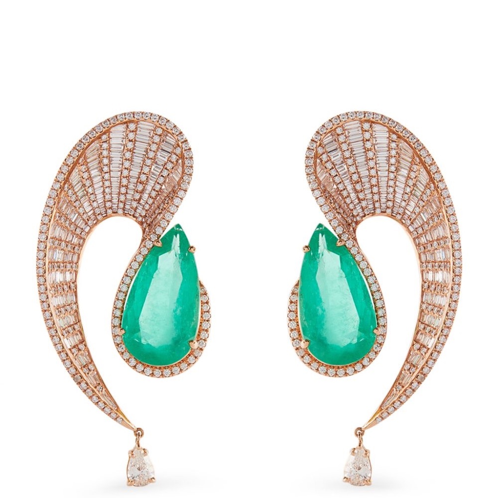 18k Emerald Talay Earrings